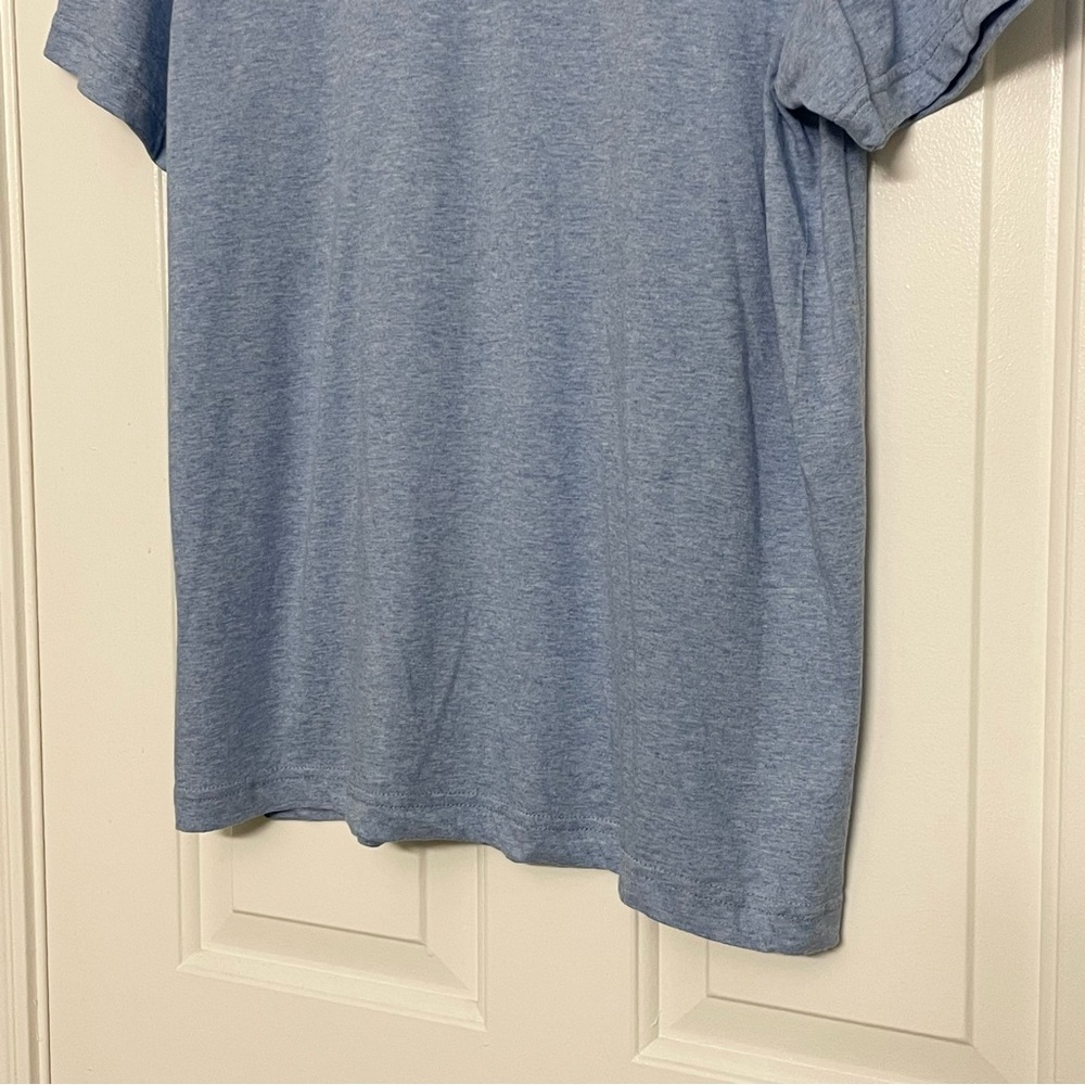 Men's Light Heather Blue Alfani 60% Cotton, 40% Polyester T-Shirt In Size Medium - Picture 4 of 10